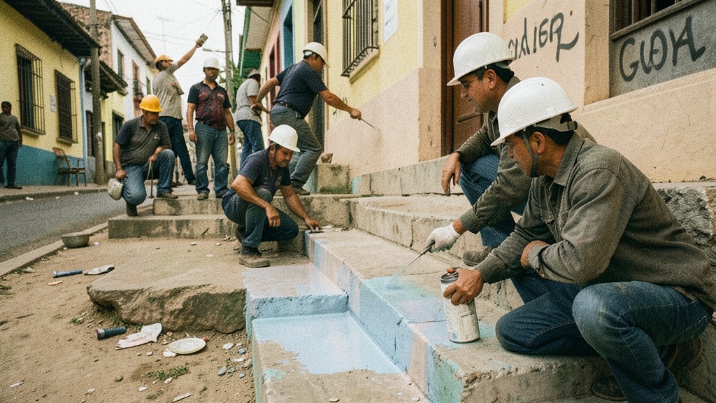 Municipio limpia av. 25 de Julio y recupera espacio público entre pasos a desnivel