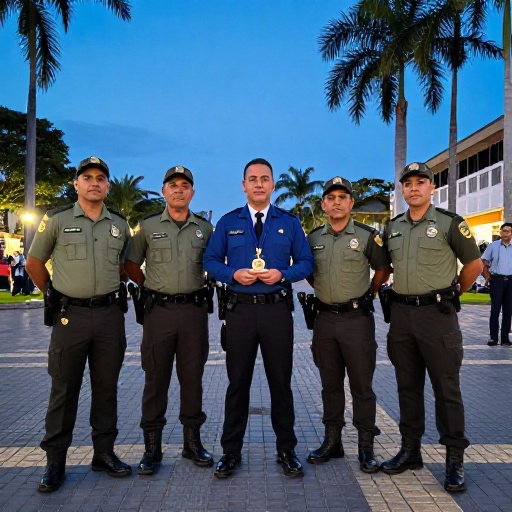 Noboa condecora a dos policías guayaquileños por acto de valor y seguridad pública