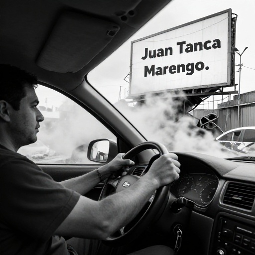 Accidente vial en Juan Tanca Marengo: taxista chocó contra panel publicitario