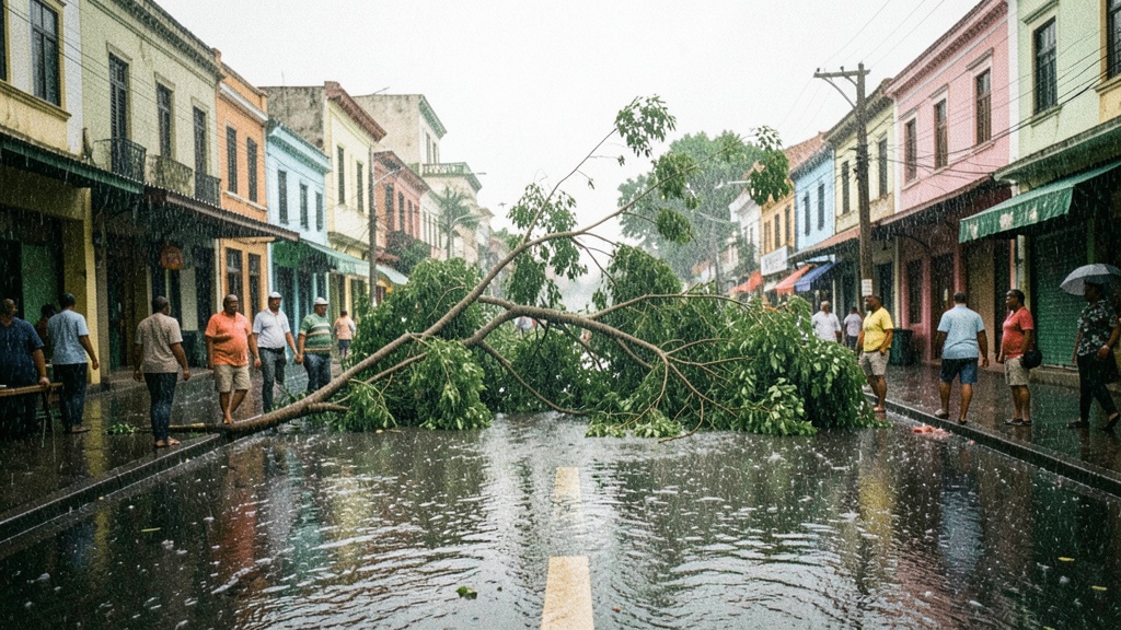 Lluvia intensa dejó 24 calles inundadas y tres árboles caídos en Guayaquil