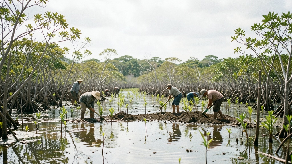Posorja finalista en premios internacionales por reforestación de manglares