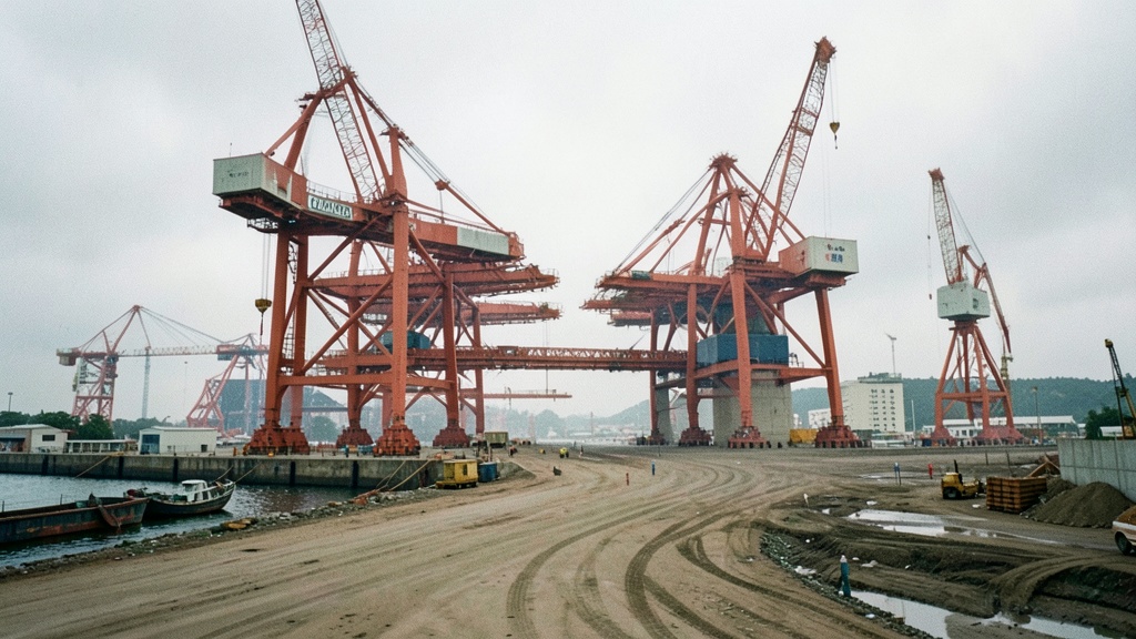 Avanza 90% el Puerto DP World Posorja con grúas post Panamax instaladas