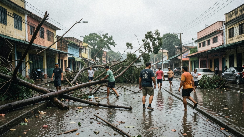 Lluvias intensas anegaron calles y dejaron árboles caídos en Guayaquil