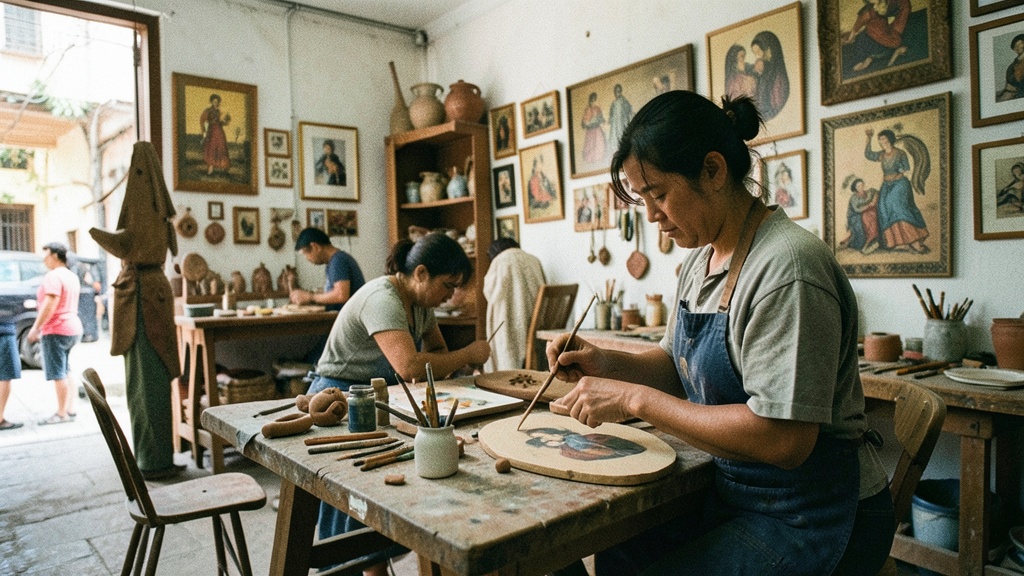 Cerámicas guayaquileñas se inspiran en la Sala Permanente de Arte