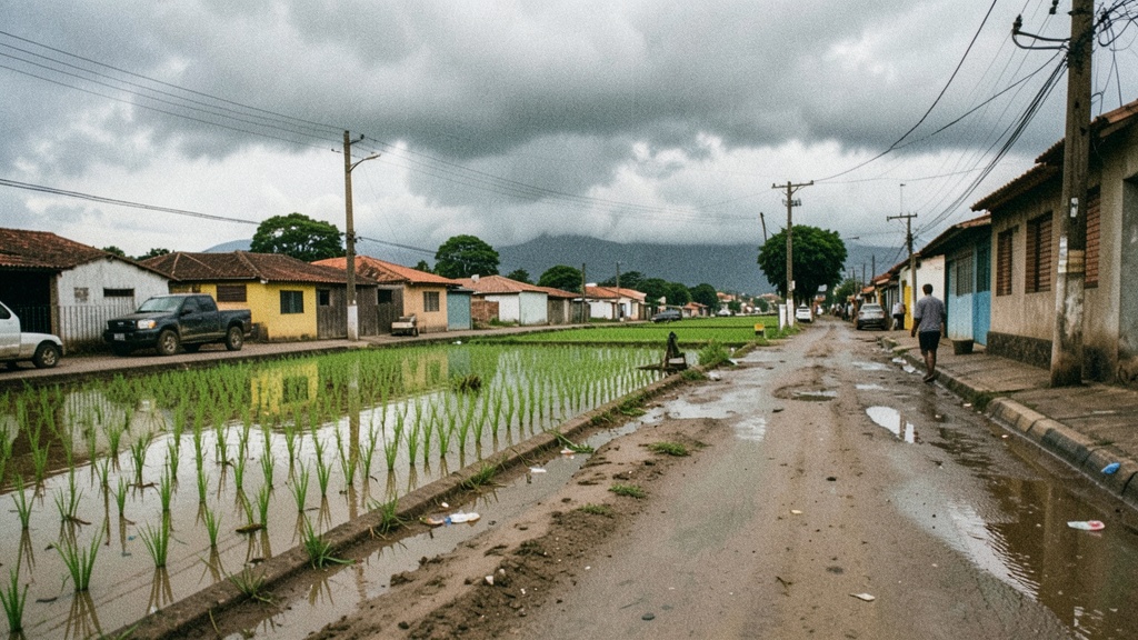 Inundaciones en Tenguel dejan hogares sumergidos por las lluvias del Niño