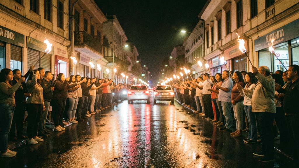 Bomberos del Guayas iluminan el centro con el Desfile de las Antorchas