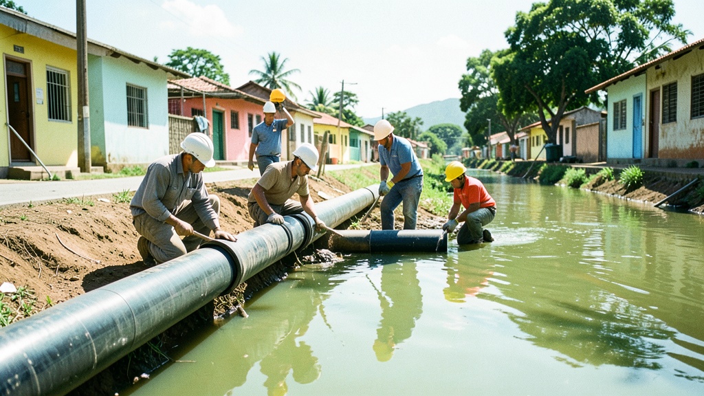 EMAPAG socializa en Puerto El Morro el avance del alcantarillado sanitario