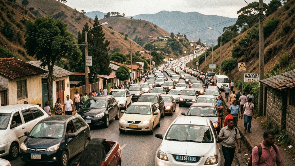 Tránsito intenso en Petrillo marca el inicio del feriado por Día de los Fieles Difuntos
