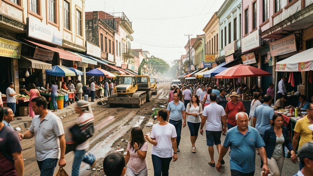 Comerciantes del centro de Guayaquil exigen celeridad en obras viales ante caída de ventas