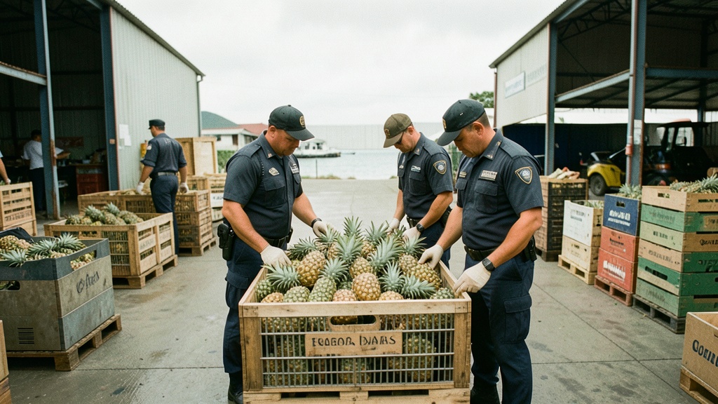 Policía desbarata 2,4 toneladas de cocaína ocultas en piñas para exportar a Alemania