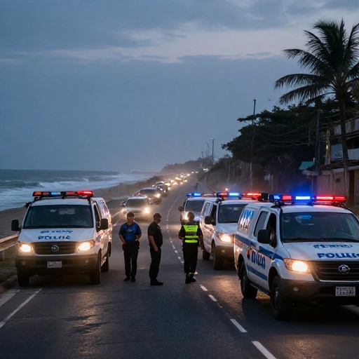 Estrategia policial en Durán y Guayaquil: puntos de control y convoys ante el toque de queda