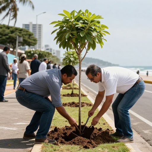 Inauguran Corredor Verde Ángel Calderón con 40 árboles en Mucho Lote 2