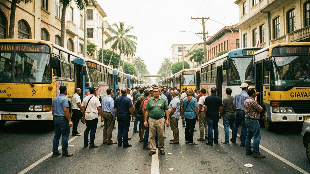 Transportistas levantan paro en Guayaquil tras acuerdo con la Gobernación del Guayas