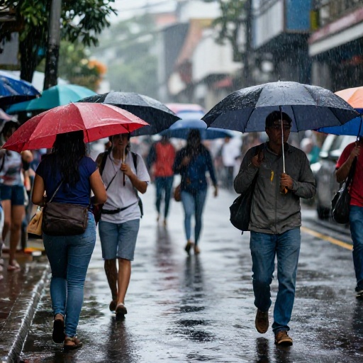 Lluvias localizadas mojan vías del norte y sur de Guayaquil este domingo