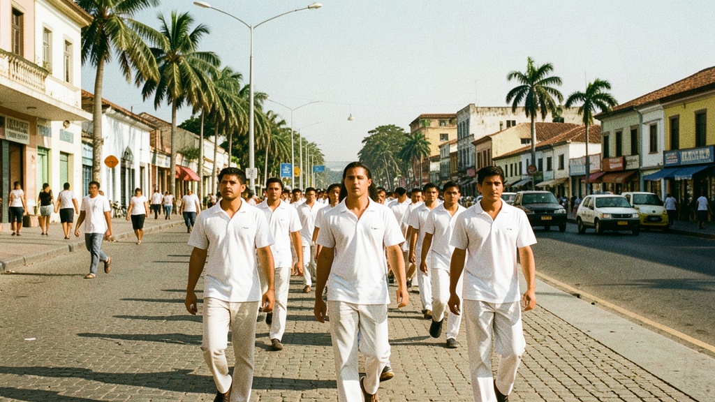 Estudiantes desfilan por el Malecón Simón en homenaje a los 202 años de Guayaquil
