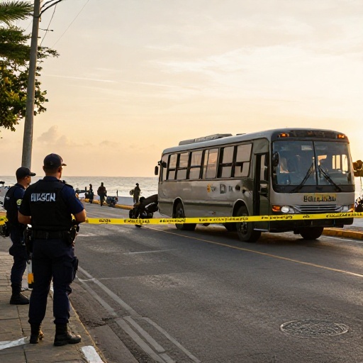 Diez detenidos en Guayaquil tras bus asaltado que huyó a base militar