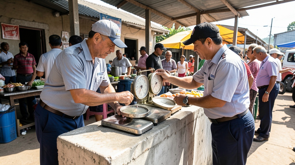Policía del Guayas retira 6 balanzas irregulares en Mercado Florida por control de precios