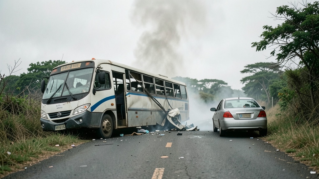 Choque frontal entre bus y auto deja tres heridos en Posorja