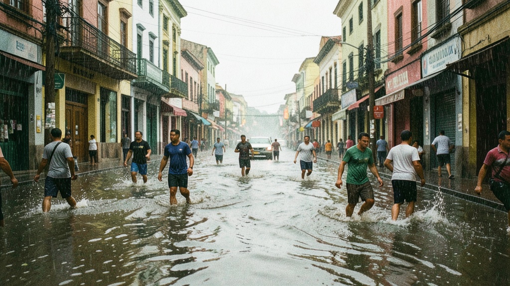 Lluvias intensas afectan a Guayaquil y cantones este lunes 26 de octubre