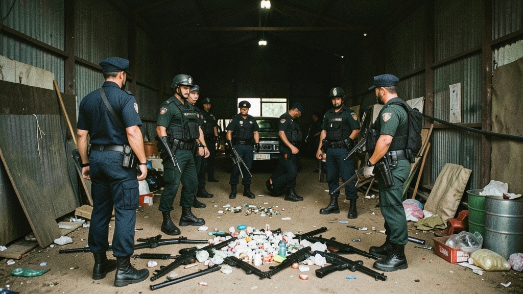 Policía desarticula red criminal en Tenguel con cinco armas y 77 kilos de estupefacientes