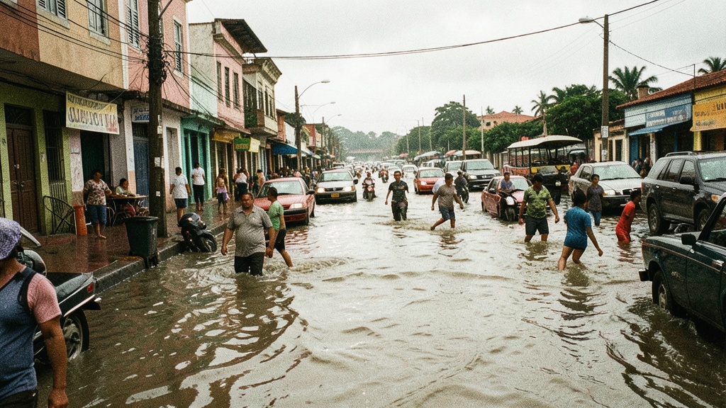 Lluvias intensas dejan acumulaciones de agua en varios sectores de Guayaquil