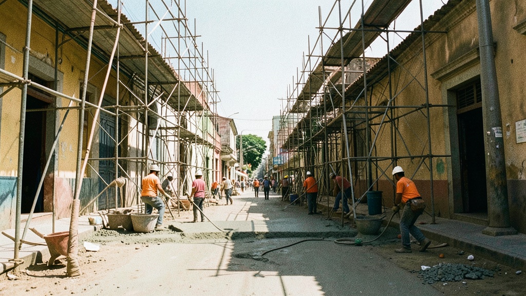 Reconstruyen desde cero la calle Rumichaca para eliminar el agua estancada