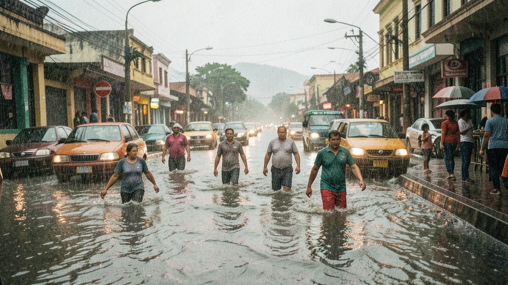 Lluvias intensas inundan vías clave y paralizan el tránsito en Guayaquil