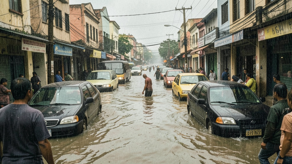 Lluvias intensas en Guayaquil dejan más de 60 sectores con agua acumulada este sábado