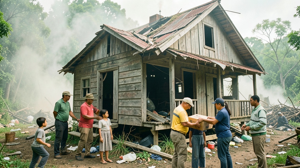 El Morro: MIES entrega kits humanitarios a familia tras incendio estructural