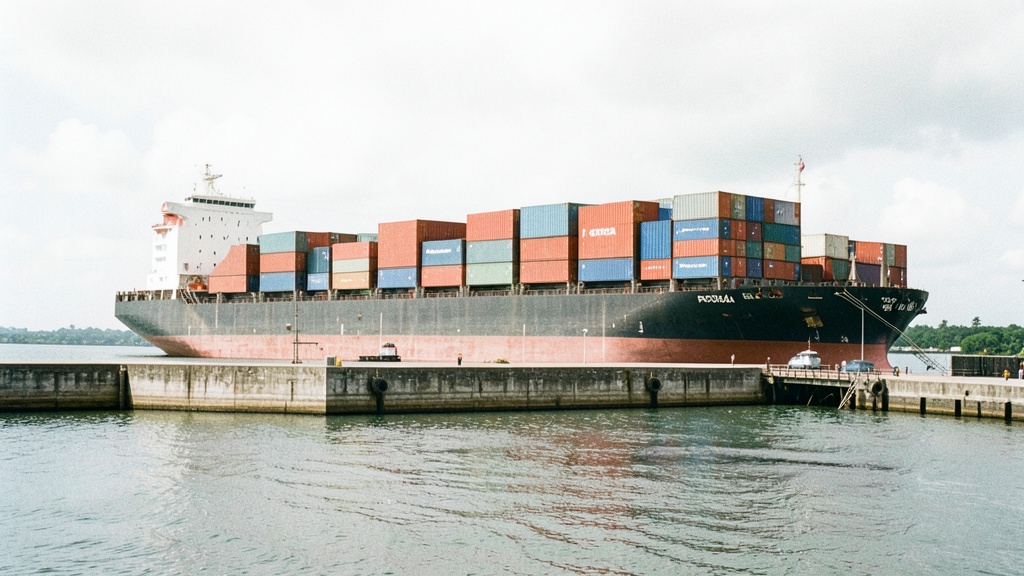Santos Express, primer súper postpanamax, atracó en Posorja para ruta Eurosal