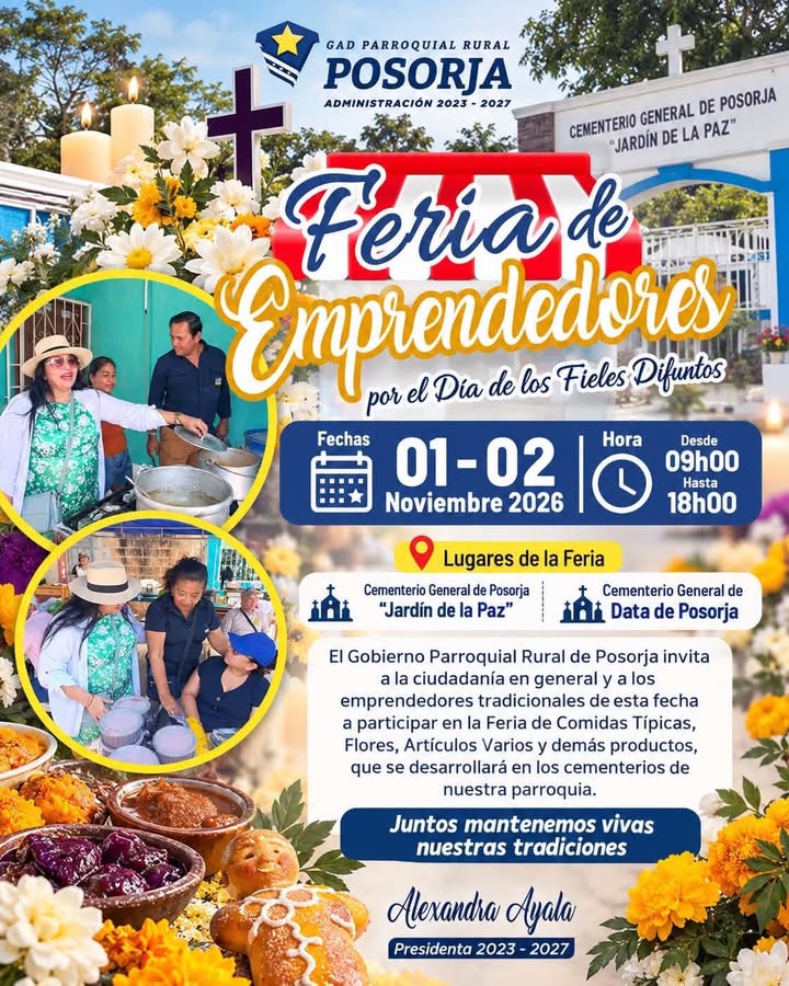 Feria de emprendedores en Posorja y Data por Día de los Fieles Difuntos