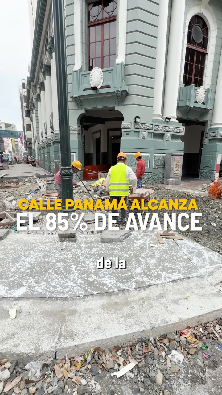 Renovación de la calle Panamá avanza al 85% con nuevas aceras y áreas verdes