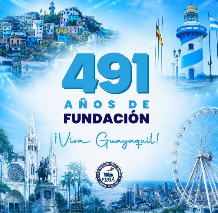 GAD Puná rinde homenaje a Guayaquil por sus 491 años y reafirma su compromiso local