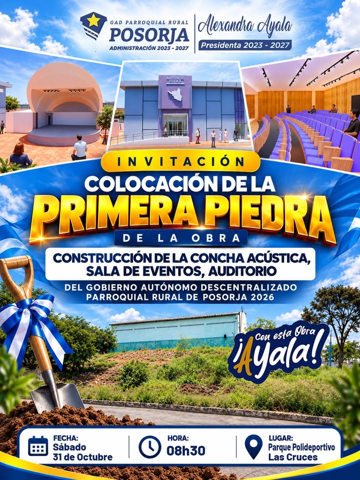 Posorja colocará primera piedra de Concha Acústica y Museo en Parque Las Cruces