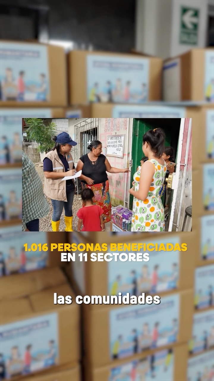 Ayuda humanitaria llega a Tenguel tras las inundaciones: 547 kits para 254 familias