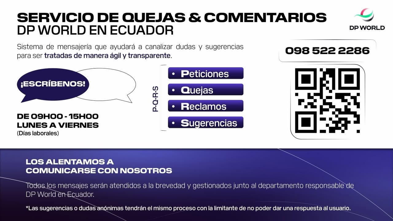 GAD Posorja habilita canal directo con DP World para gestionar inquietudes ciudadanas